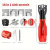 24/18/8 Многофункциональный кран и инструмент для установки раковины Инструмент для сантехники Гаечный ключ для водопроводных труб для кухни и ванной комнаты