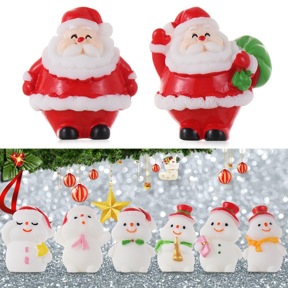 Landscape Bonsai Decor Home Decorations Santa Claus Xmas Tree Miniature Snowman Christmas Figurines