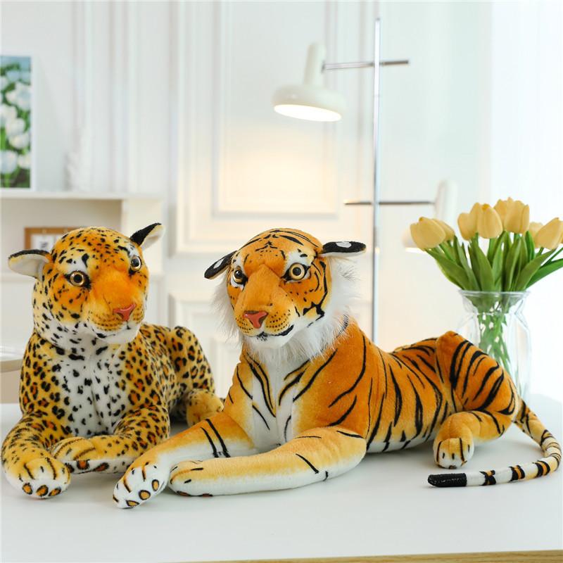 Плюшевый тигр, мягкая игрушка, реалистичный, наполнитель из PP-хлопка, подушка для обнимания