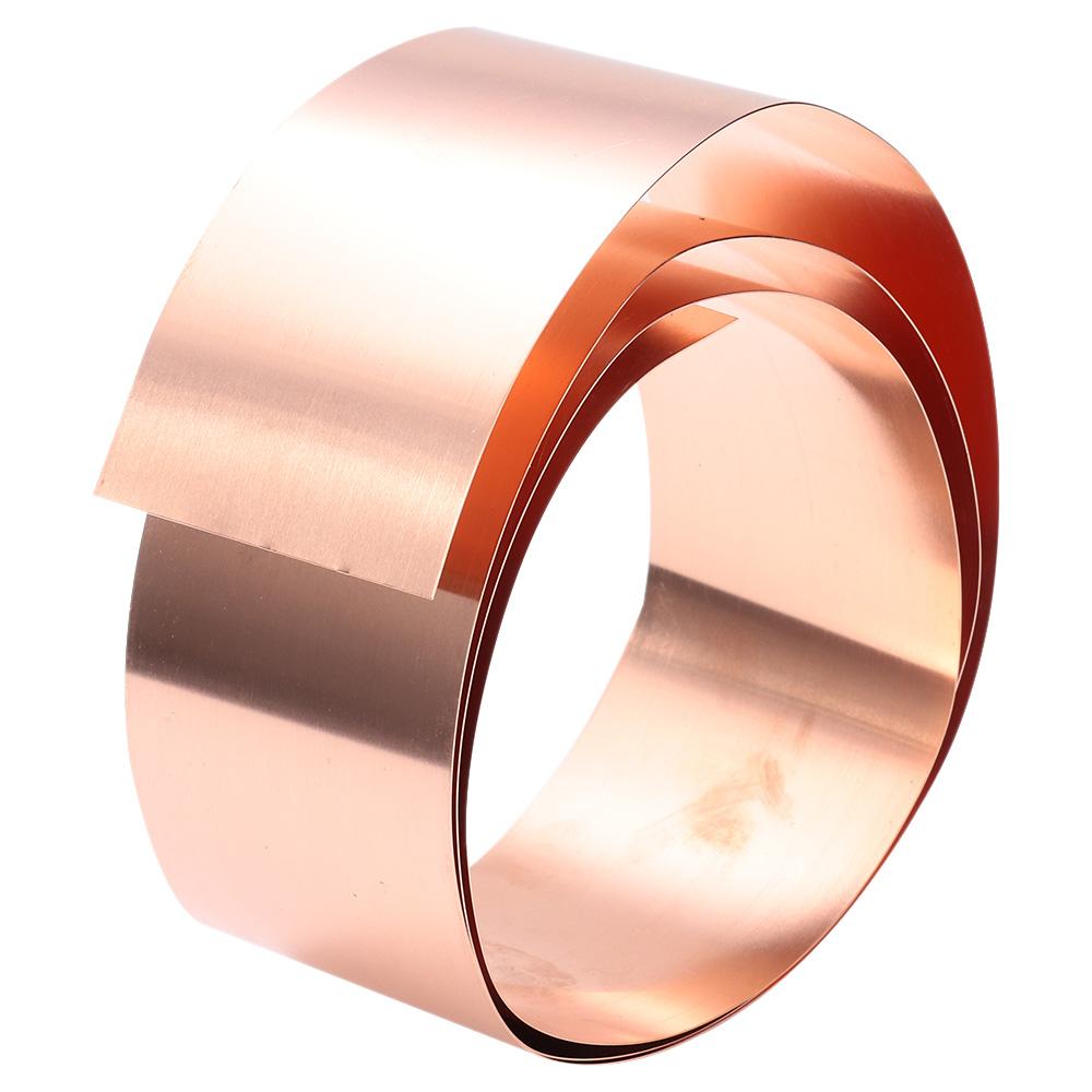 Ультратонкий медный лист, рулон, двухсторонняя красная медная полоса, медная лента, избегайте напряжения и тока