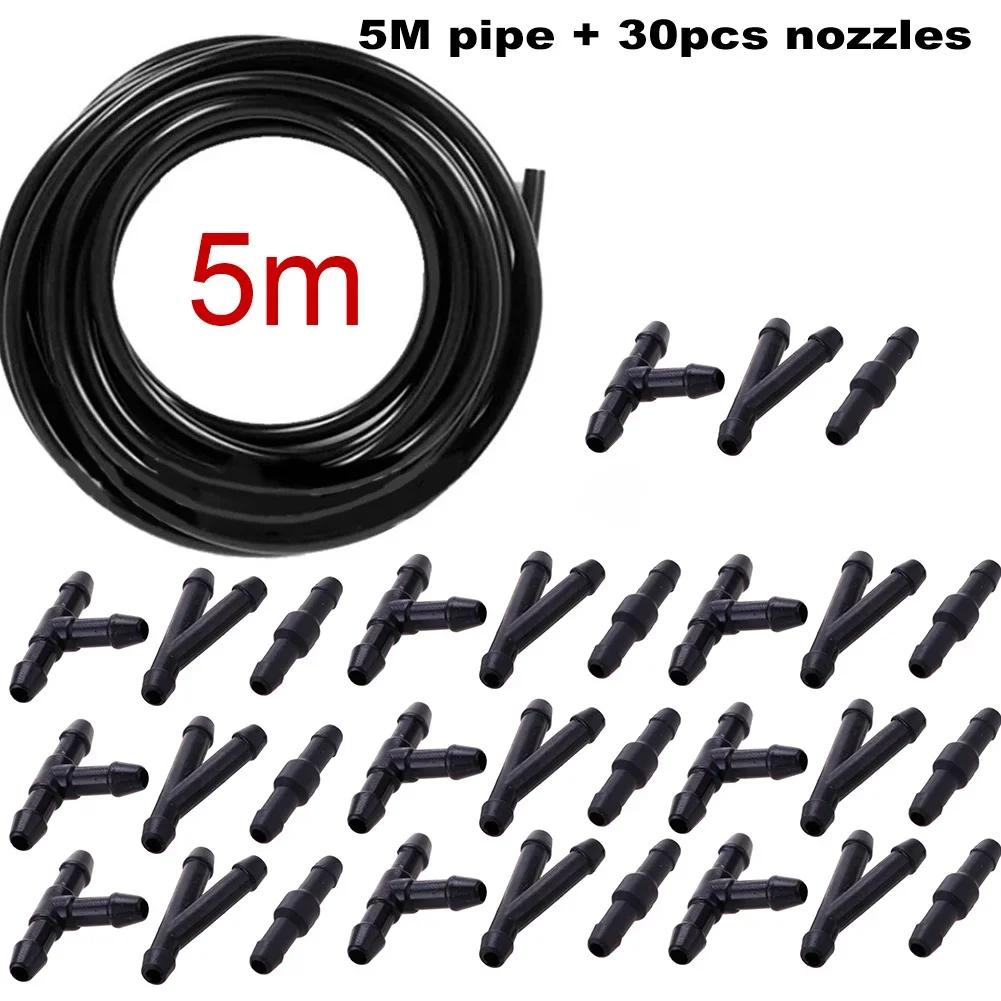 5M/1M Трубка для дворников автомобиля Трубка для стеклоомывателя с 30/3 шт. Т/Y/I-образными разветвителями Соединитель шланга омывателя лобового стекла Лобовое стекло