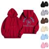Women's Fashion Long Sleeve Sweatshirt Letter Printed Hooded Drawstring Pullover Oversized Pocket Sweatshirt Top