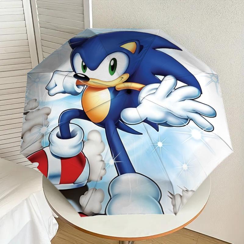 1pc Sonic the Hedgehog Automatic Open/Close Umbrella, Lightweight Design for Everyone,Durable Canopy yy251014100