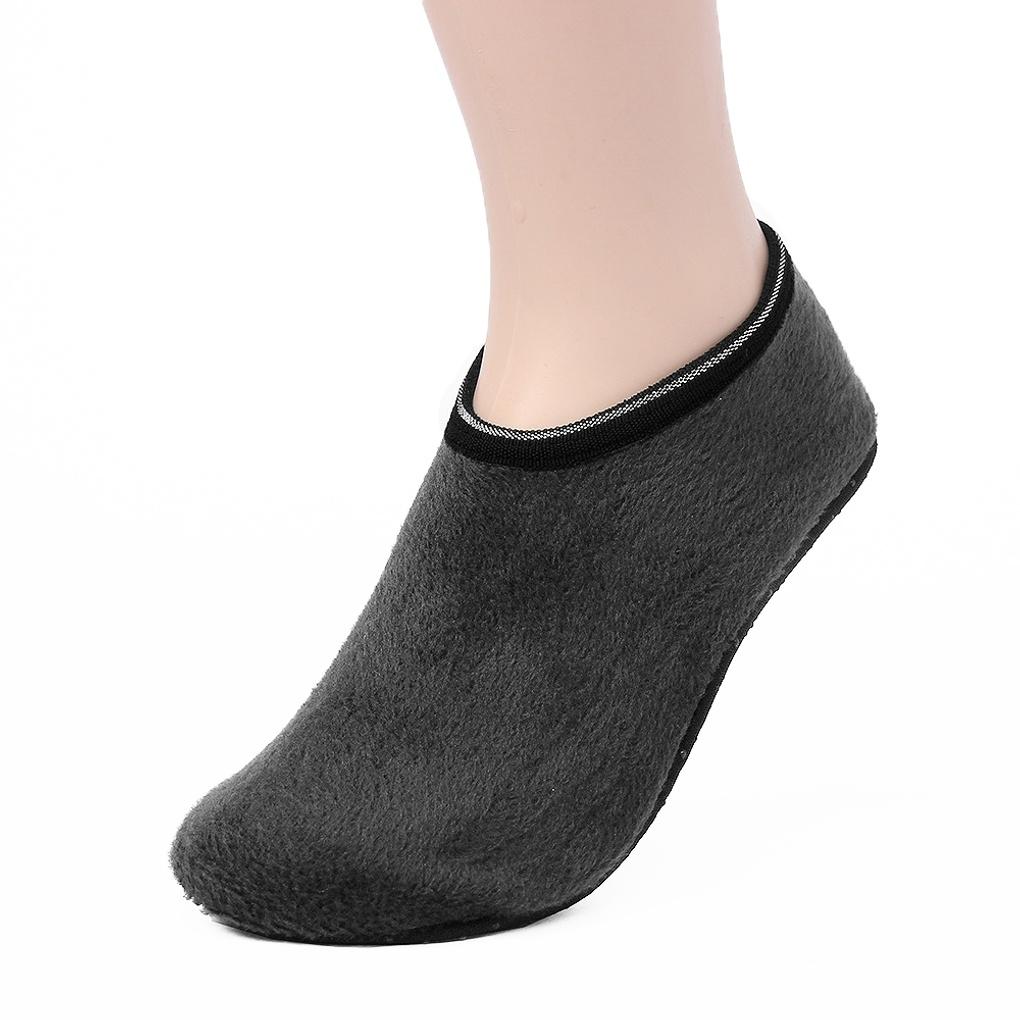 Winter non-slip fleece lined socks 225-245mm gray thermal socks