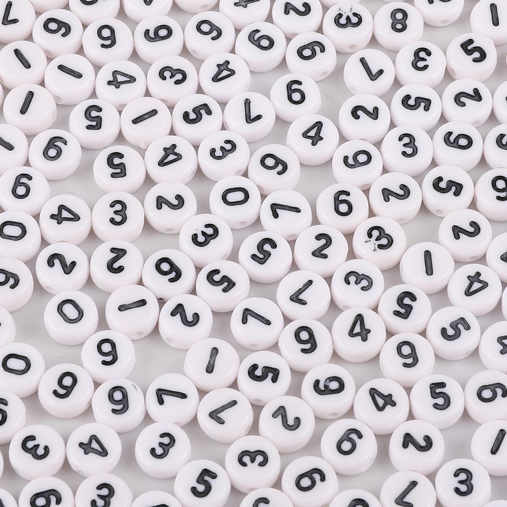 Бусины ручной работы 4*7мм Акриловые россыпные бусины Бусины с алфавитом Плоские бусины Ручная работа DIY Детское раннее образование Изготовление бижутерии Аксессуары Браслет