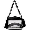 Сумка-кошелек Ita Bag, Маленькая, Плюшевый кошелек, Прозрачная сумка через плечо, Прозрачная, Мини (черный)