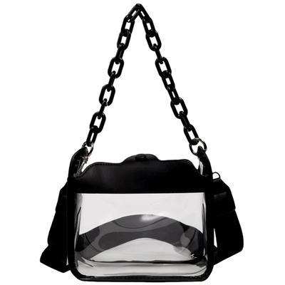 Сумка Copeflap Ita Bag, маленькая, плюшевая, прозрачная, мини-сумка через плечо. (черный)