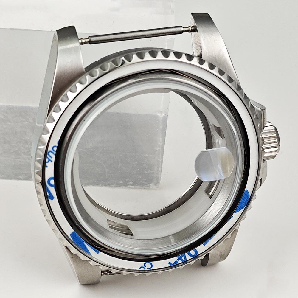 40mm Stainless Steel Case for Men's Modified Watch with Mineral Glass, Compatible with 2813/8215 Movements