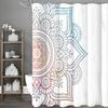 Mandala Pattern Shower Curtain, Bathroom Decorative Shower Curtain, Waterproof Shower Curtain with Hooks