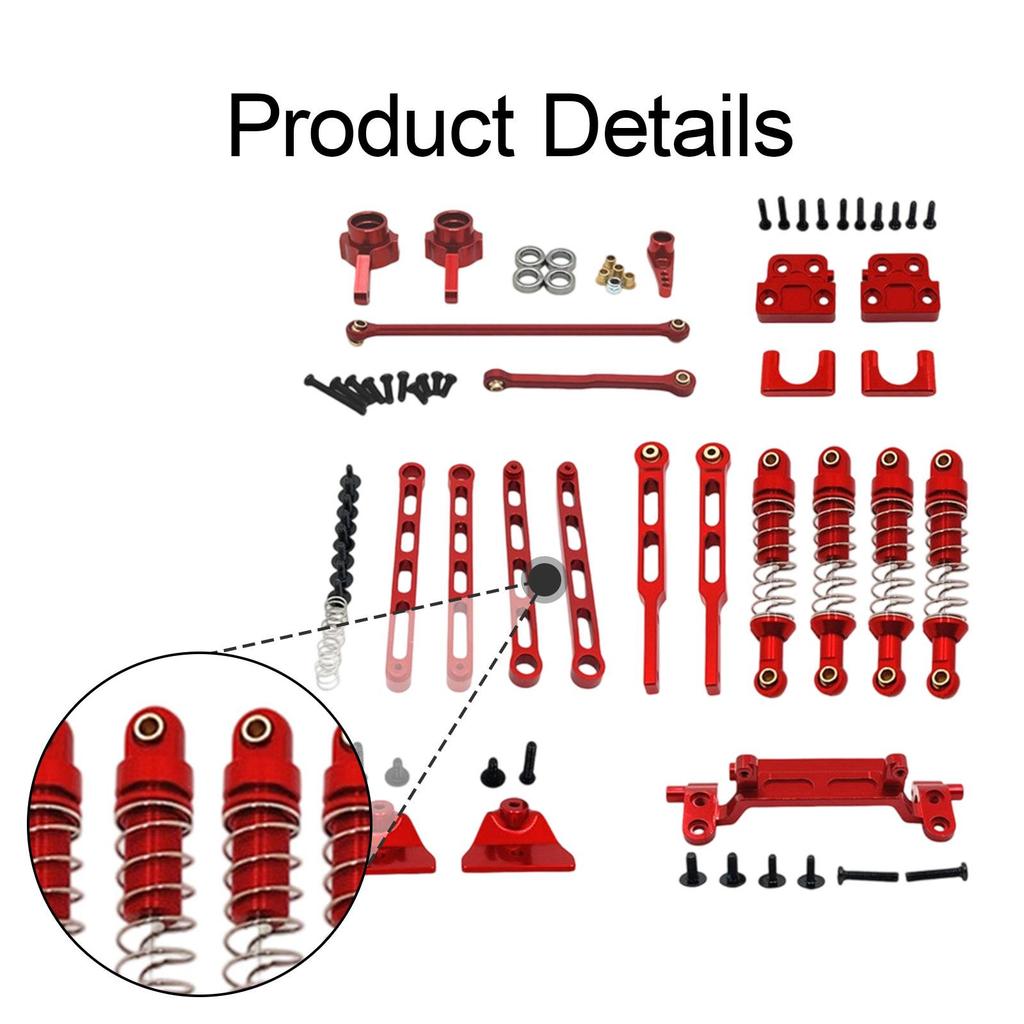 RC Upgrade RC Tie Rod Upgrade Tie Rod Mount Front and Rear Shock Absorbers for 1:12 Scale MN82T MN82Pro DIY Accessories