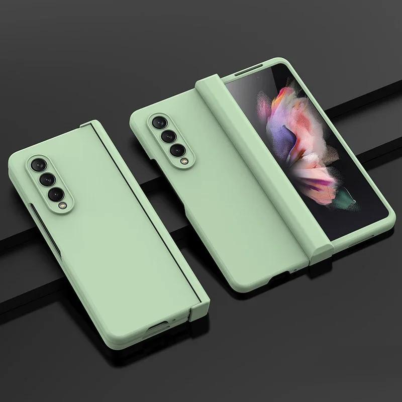 Чехол для телефона цвета конфет для Samsung Galaxy Z Fold 6 5 4 3 5G с шарнирной пластиковой задней крышкой B03