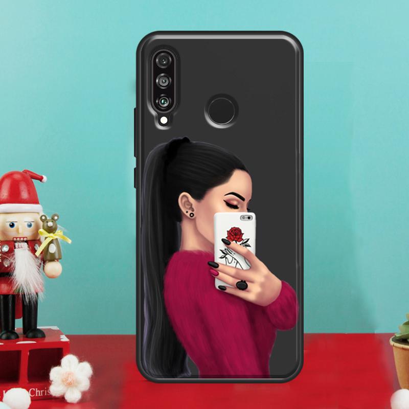 Модная Девушка Арт Для Huawei Nova 9 10 SE 12i 12s 11i 8i Y90 Y60 Y70 Y72 Y73 Y61 Y91 P60 Pro P30 P40 Lite Чехол