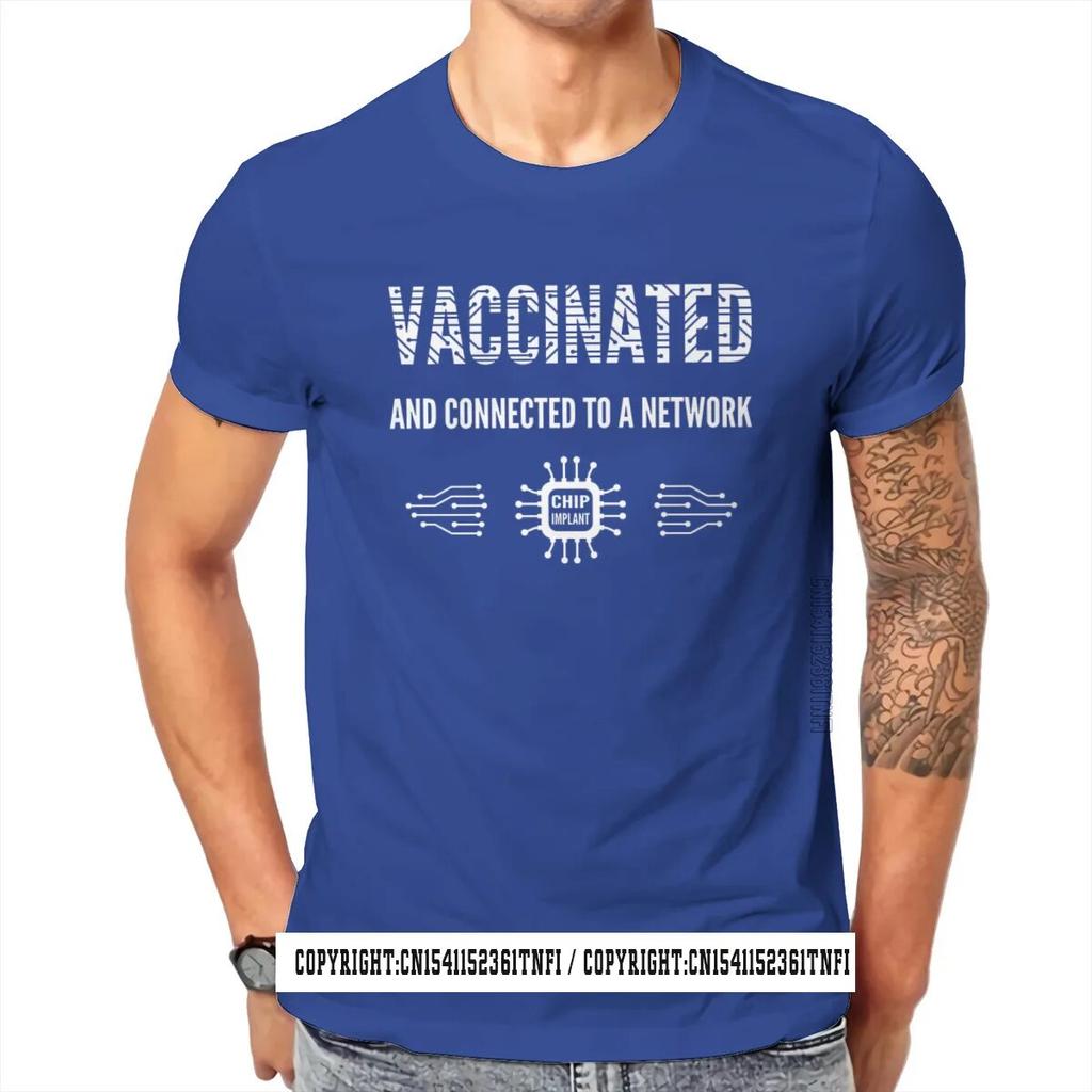 Футболка Connected Network Survived And Vaccinated, винтажная мужская футболка в стиле гранж размера плюс с круглым вырезом, топ в стиле Харадзюку, уличная одежда унисекс