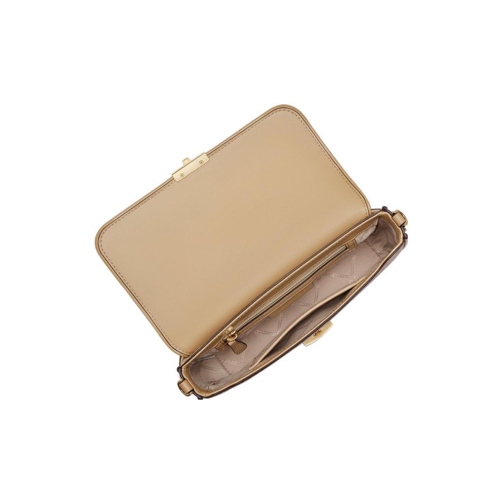 Michael Kors MK Bradshaw Monogram Vintage Flap Chain Leather Shoulder Bag Women Shoulder Bag Camel 30S1G2BL1B-222