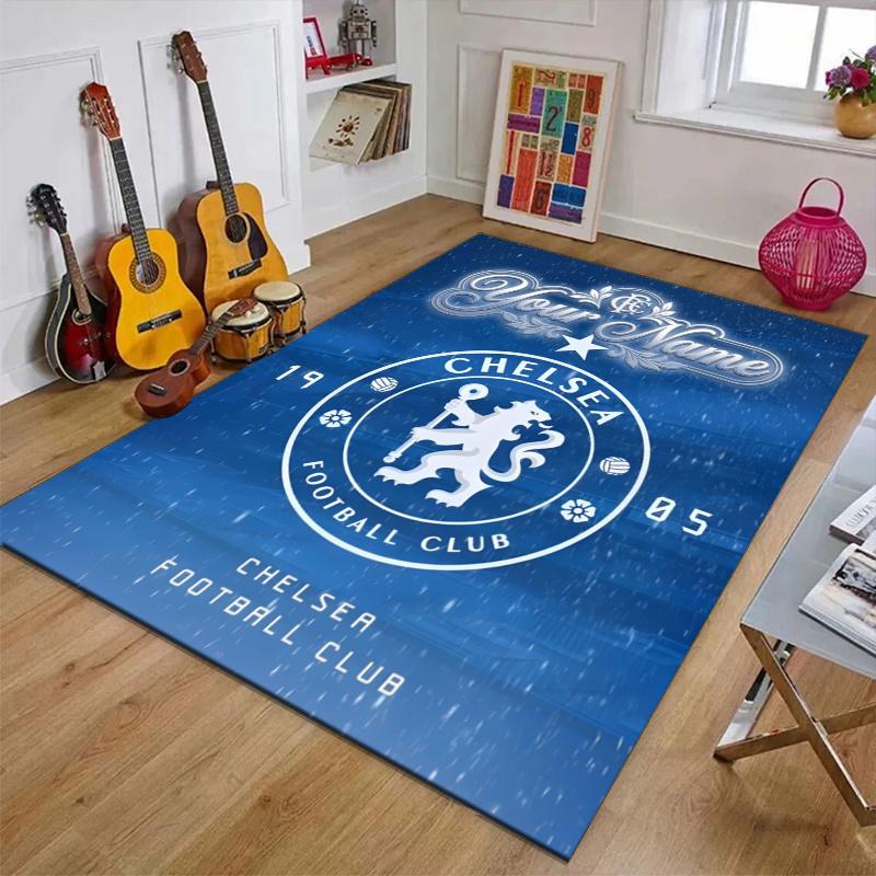 Custom C-Chelsea Mat Personalized Name, Polyester Washable Indoor Entryway Rug, Gift for Christmas, Easter, Thanksgiving Day