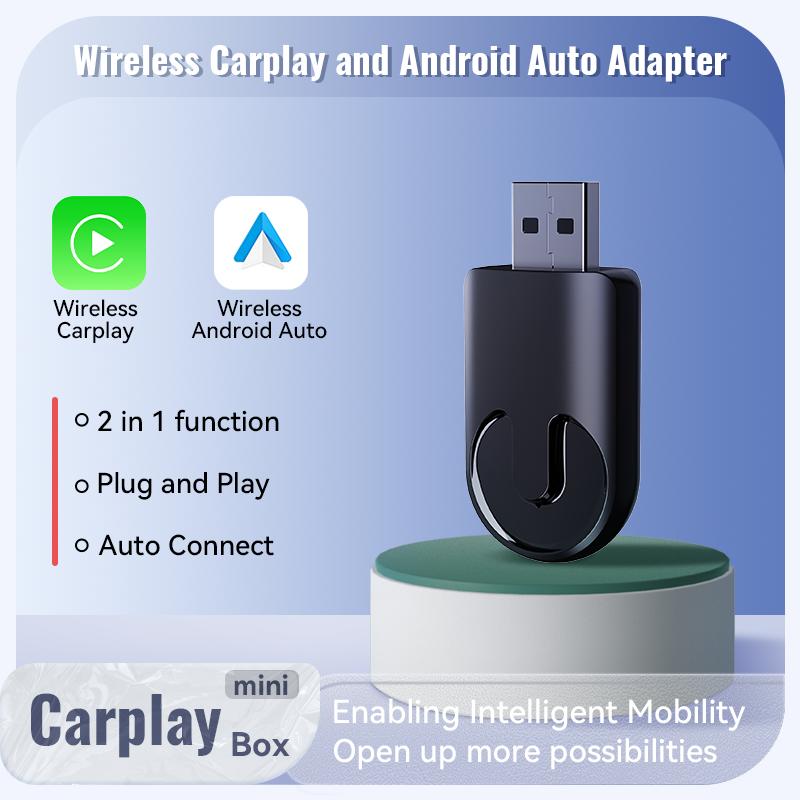 2025 НОВЫЙ 2-в-1 Беспроводной CarPlay AI Бокс Android Auto Plug and Play Применимо для преобразования оригинального проводного CarPlay автомобиля в беспроводной
