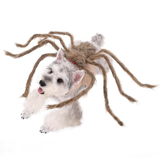 Костюм собаки-паука на Хэллоуин, плюшевая одежда для питомца, регулируемая одежда для косплея кошек на Хэллоуин, дни рождения, вечеринки, повседневная одежда