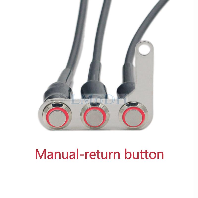 Мотоциклетный переключатель на руле, регулируемое крепление, водонепроницаемые переключатели ВКЛ-ВЫКЛ, 3 кнопки для фар, звуковой сигнал поворота с