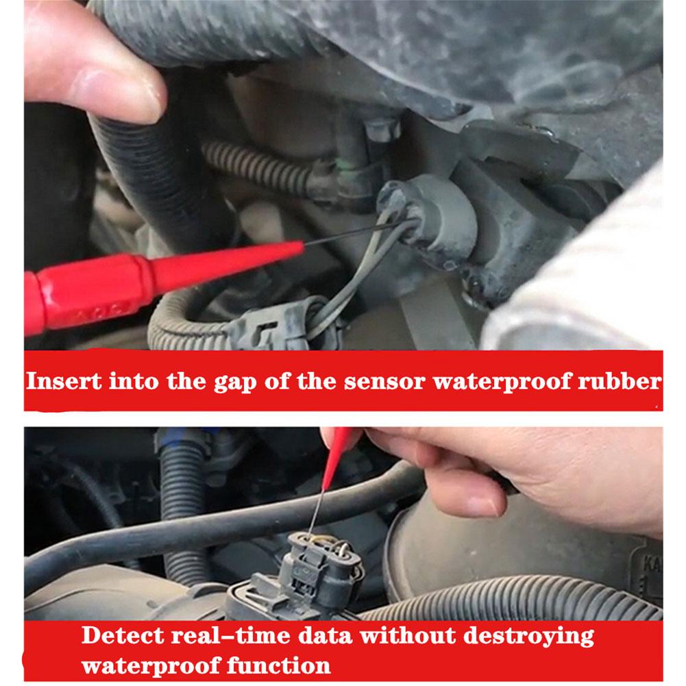 2pcs 30V Car Tip Probes Diagnostic Tools Auto Multimeter Test Leads Extention Back Piercing Needle Tip Probes Mechanical Tools