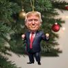 Creative New Funny Cartoon Trump Pendant Acrylic Flat Car Interior Pendant Keychain Pendant