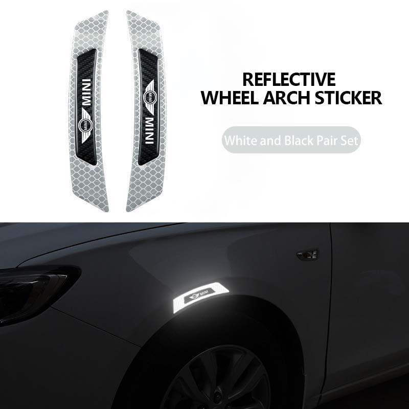 Car Wheel Arch Safety Warning Sticker Mark Tape Reflective Strip For MINI Cooper R55 R56 R57 R58 R59 R60 R61 JOHN COOPER WORKS