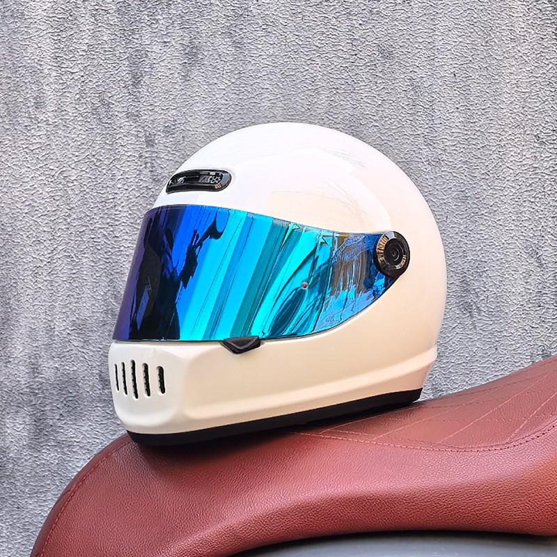 Full Face Motorcycle Helmet Men Women ABS Retro Cruiser Style All Season Use With Multiple Color Options