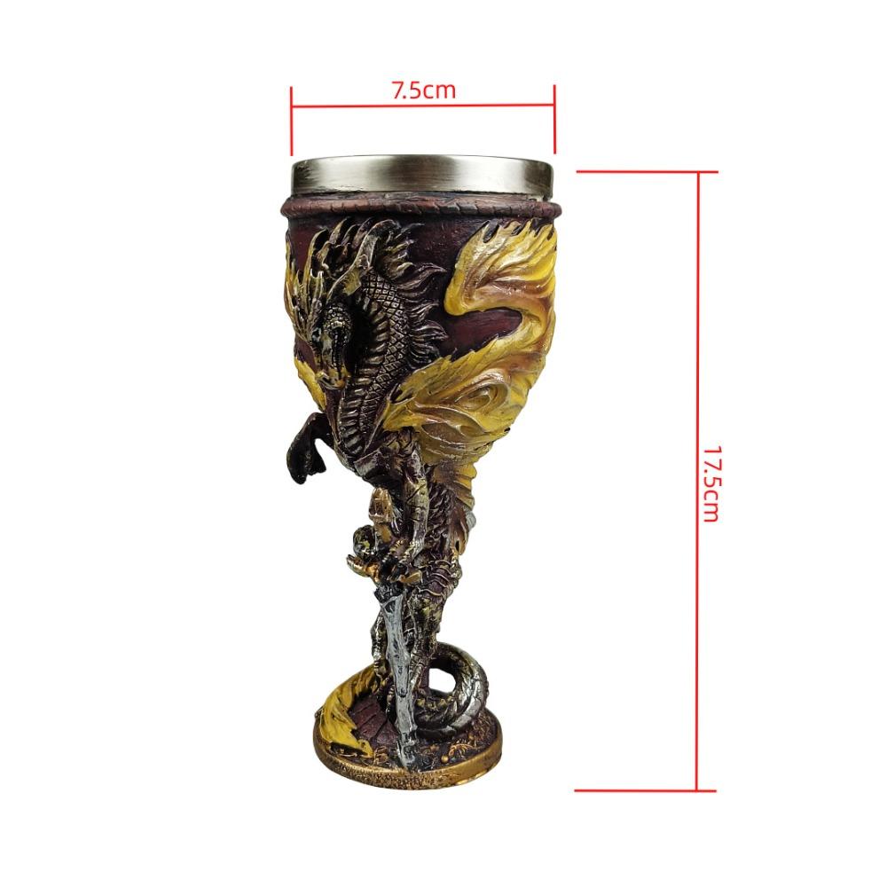 Nordic Dragon Goblet Stainless Steel Beer Mug Creative Viking Wine Cup Man