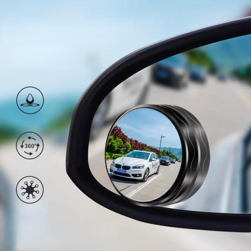 2Pcs Car Mirror HD Convex Mirror Blind Spot Auto Rearview Mirror 360 Degree Wide Angle Vehicle Parking Mirrors