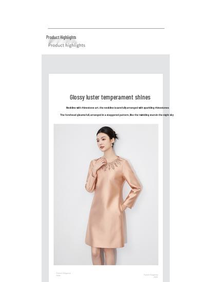 Элегантное вечернее платье с ручной вышивкой бриллиантами для светских женщин