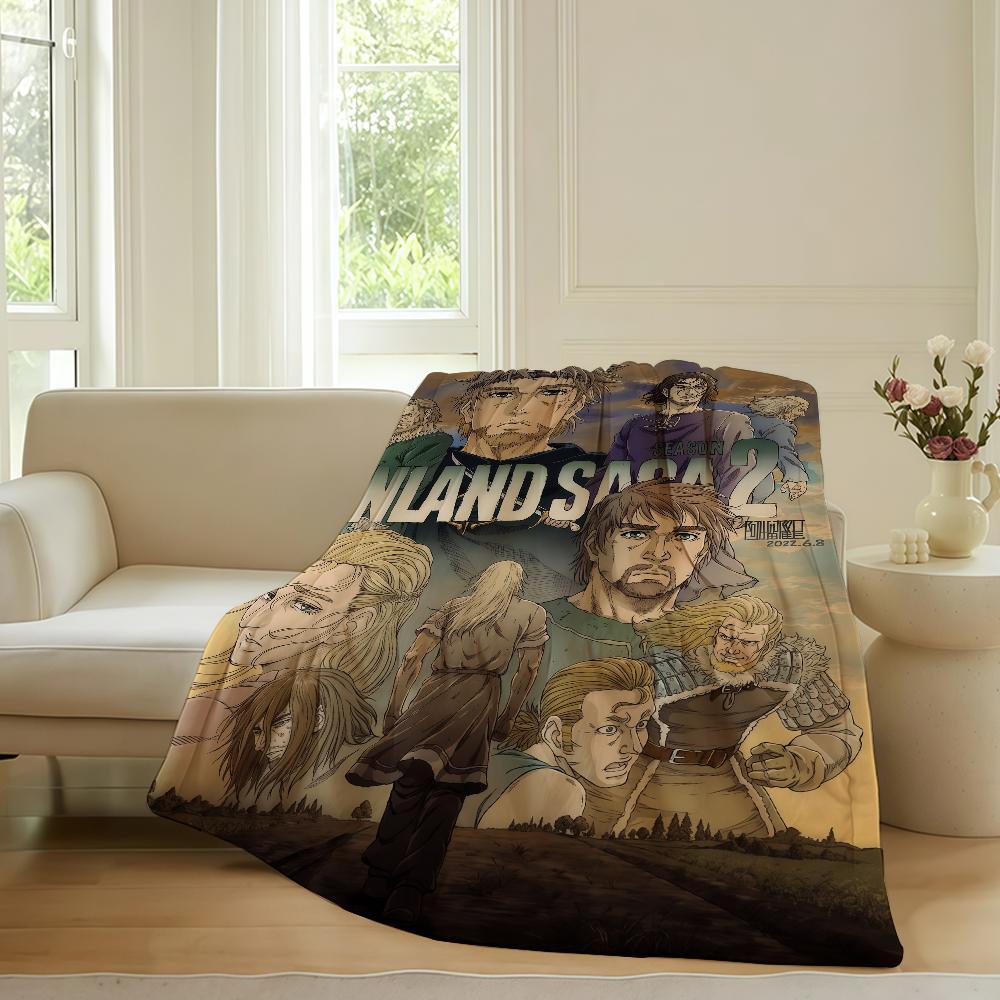 Плед Vinland Saga для дивана, офиса, кровати, самолета, путешествий, сна, чтения, отдыха, кемпинга, мягкий и теплый