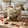 Da VVinci Inspired Sketches Cushion Cover Silky Short Plush Invisible Zipper Dustproof Sofa Pillow Case for Home Decor