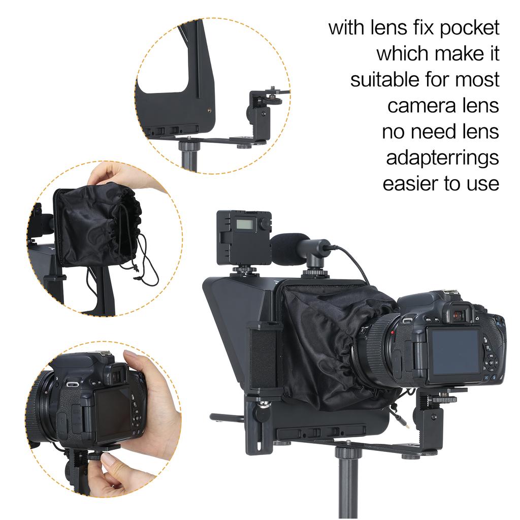 Andoer A10 Портативный смартфон DSLR камера Телесуфлер с держателем телефона Дистанционное управление