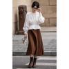 Women's Shirt Long Sleeve Autumn Blouse Loose Waist Slim Feminine Tops
