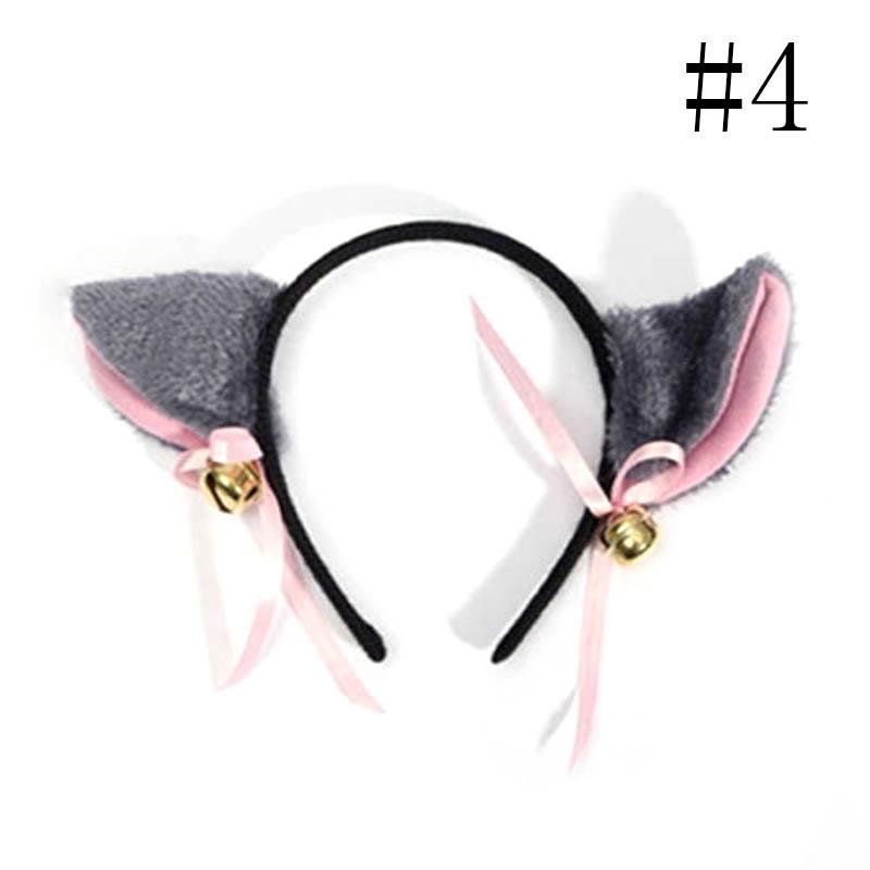 Милая повязка на голову с лисьими ушками и колокольчиком, бант для косплея, нарядный костюм на Хэллоуин