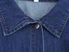 2025 Cotton French Retro Slimming Denim Shirt Dress – High-End Waist-Cinching Long Dress for Women, Autumn Collection