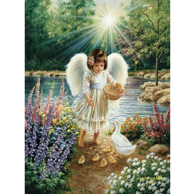 5D Алмазная картина Религии Серия Ангел Младенец Христос Алмазная вышивка Домашний декор