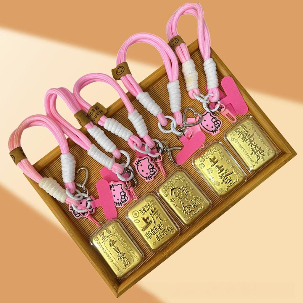 999 Pure Gold Mahjong Tile Pendant: Phone Chain & Car Charm, National Tide Lucky Gift