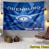 Custom Name Football Club Orenburg Emblem Tapestry Room Decoration Wall Hanging for Living Room Bedroom, dormitory, Birthday and Christmas gifts