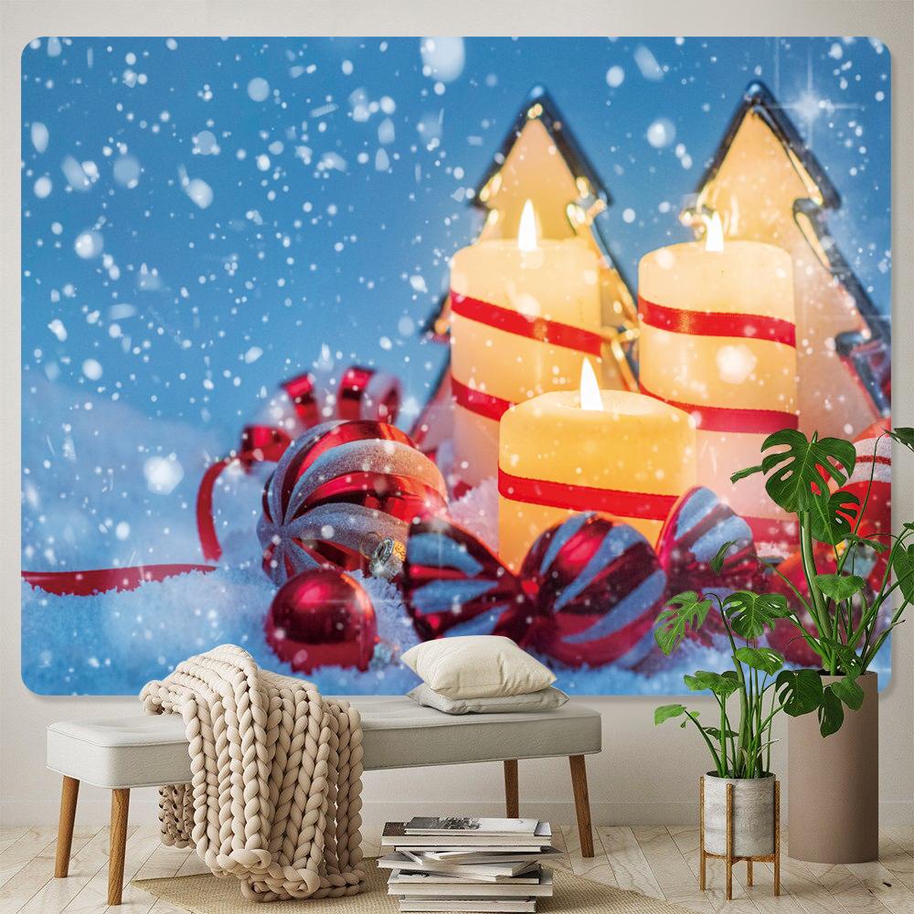 Рождественский гобелен с фэнтезийной сценой, домашний декор, гобелен, рождественская елка, богемный гобелен с рождественской елкой