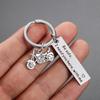 Personalized Stainless Steel Dad Fathers Boyfriend Gifts Keyring Pendant Drive Safe Men Keychain