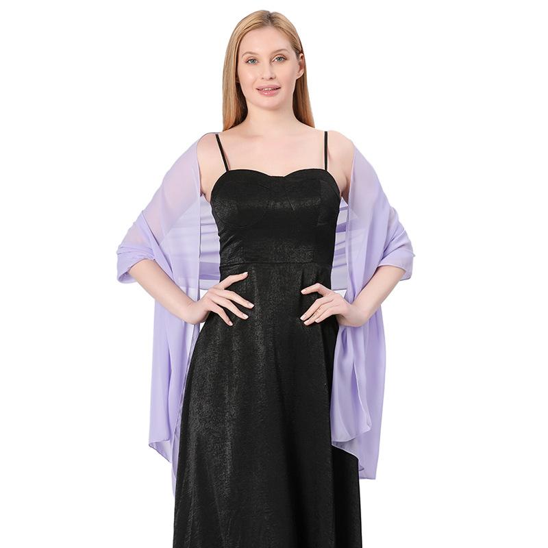 Шифоновые однотонные шали, шарфы, накидки для вечернего платья и платьев для особых случаев, размер: 70*200см