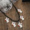 Resin Halloween Pumpkin Necklace Cartoon Halloween Jewelry Gothic Ghost Pendant Necklace  Party