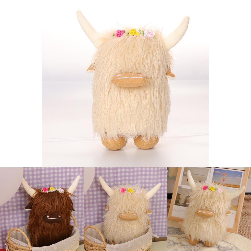 Плюшевая игрушка Хайлендская корова для домашнего декора и игры Шотландский скот мягкая игрушка