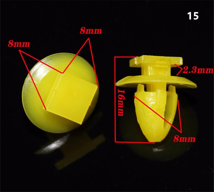 100X Смешанный Автомобильный Крепеж Пластиковый Винт Заклепка Клипса Для Панели Приборов Бампера Автомобиля