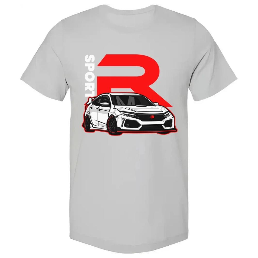 Мужская и женская футболка Honda Honda Civic Type R Летняя Ретро Мотоциклетная Футболка Гонки С коротким рукавом Весна Велоспорт Внедорожник Топ