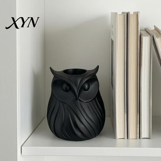 Подставка для ручек 3D-печать Сова, Подставка для ручек, Ваза для цветов 2 в 1, Настольный органайзер, Милый пластиковый держатель для кистей для макияжа, Декор для дома и офиса, Органайзер для канцелярских принадлежностей