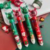 Cartoon Colorful Pen Santa Claus Xmas Tree Deer Ballpoint Pen Merry Christmas Gifts Stationery Writing Tool Office School Supply