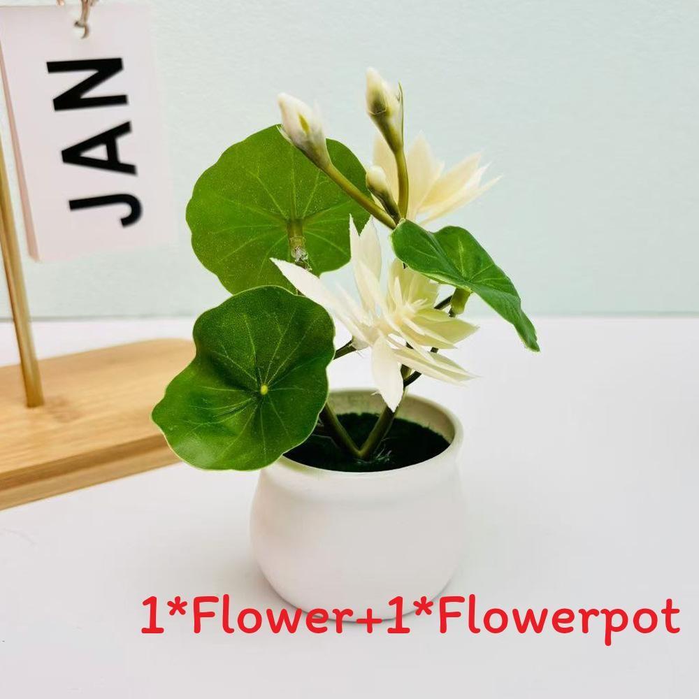 Реалистичное искусственное растение лотос из шелка и пластика для офиса и жилого пространства