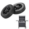 2 Pieces BBQ Grill Wheel Replacement 6 Inch Sandproof Width 4cm Wheelbarrow Hand Truck Tires for