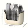 Multifunction Cutlery Drain Rack 3 Grids Utensil Drying Rack Non-toxic Kitchen Utensil Holder  Home